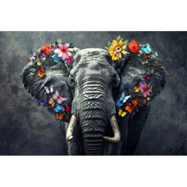 Olifant met bloemen 